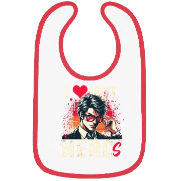 Discover I Love Hot Nerds Anime Manga Husbando Smart Geek Bibs
