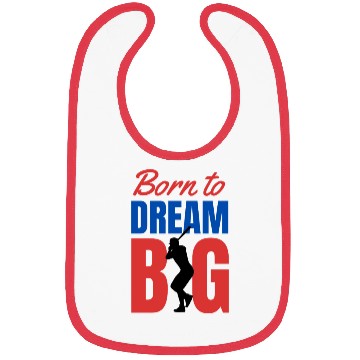 Discover Red and Blue baseball Typography Bibs 2