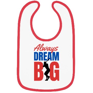 Discover Red and Blue Baseball Typography Bibs