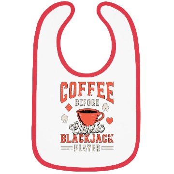 Discover Classic Blackjack Coffee Card Player Coffee Lover Bibs