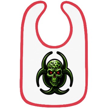 Discover Green Biohazard Zombie Alien Bibs