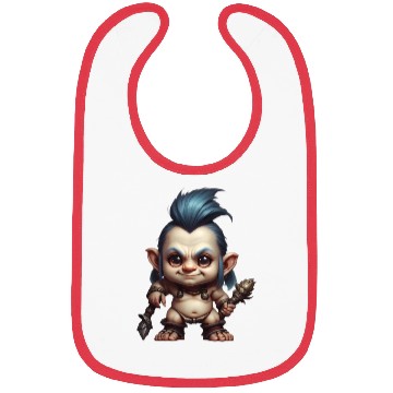 Discover Troll boy warrior with blue hair Bibs