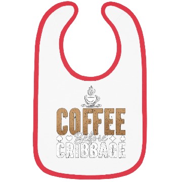 Discover Cribbage Player Coffee Board Game Coffee Lover Bibs