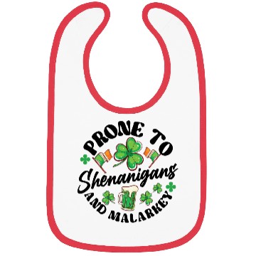 Discover Prone to Shenanigans Bibs