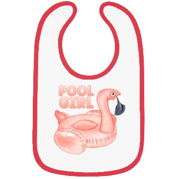 Discover Pool Girl Flamingo Floatie Swimming Pool Bibs