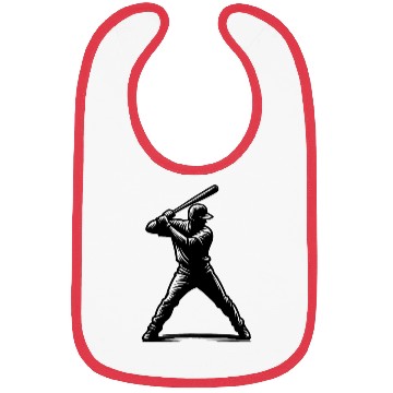 Discover Baseball Player With Baseball Bat Bibs