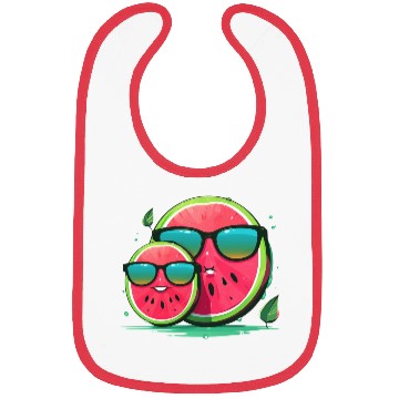 Discover Dad watermelon Bibs