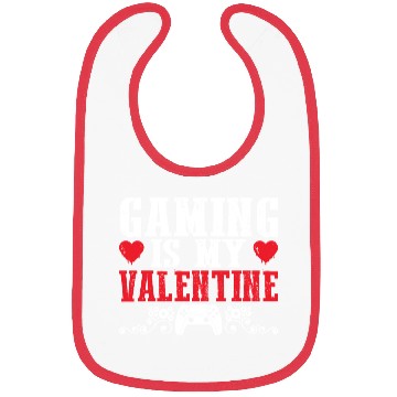 Discover Funny Valentines Day Bibs for Gamers Gaming is my