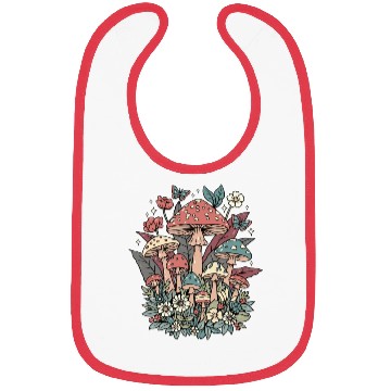 Discover Mushroom Cottagecore Naturecore Bibs