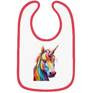 Discover Colorful Rainbow Unicorn Bibs