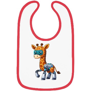 Discover Cool robot giraffe is a cyborg Bibs