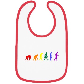 Discover Rainbow Evolution (White Outline) Bibs
