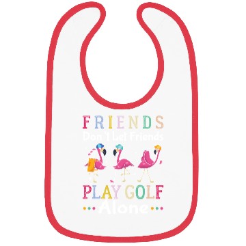 Discover Golf Player Golfer Funny Flamingo Bibs