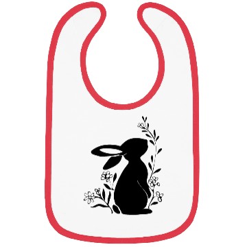 Discover Floral Easter Bunny Rabbit With Spring Flowers Bibs