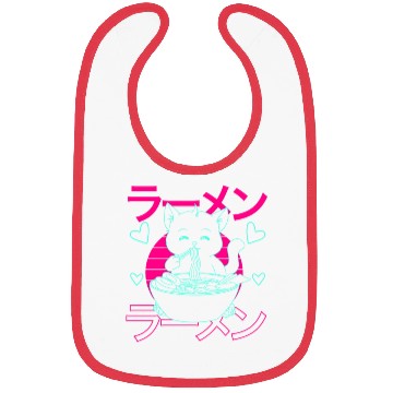 Discover Aesthetic Anime Ramen Cat Retro Japanese Bibs