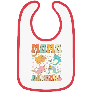 Discover Groovy Narwhal Mom Narwhal Lover Bibs