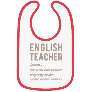 Discover English Teacher Defined - Funny Retro Bibs