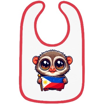 Discover Tarsier with Philippine Flag Bibs