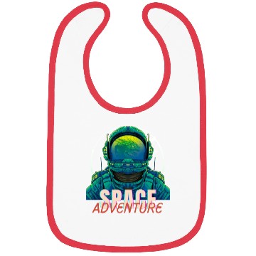 Discover Space Adventure Art (Green Dragon/Astronaut) Bibs