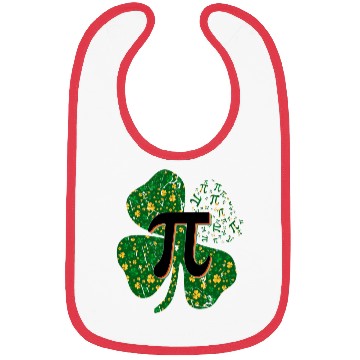 Discover Irish Math 3.14 Pi Day Shamrock St Patrick's Day Bibs