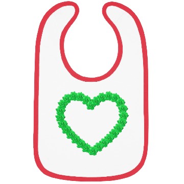Discover Green Rose Wreath St. Patrick's Day Bibs
