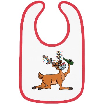 Discover Drunk Reindeer Party-goer Gift Bibs