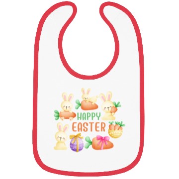 Discover Happy bunny Easter Bibs
