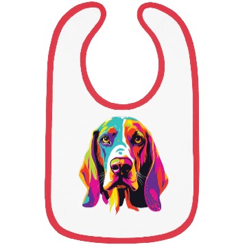 Discover Watercolor Colorful Treeing Walker Coonhound Bibs