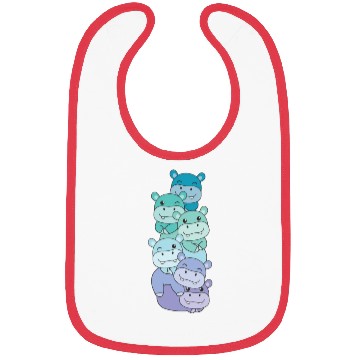 Discover Neptunic Flag Pride Lgbtq Cute Hippo Stack Bibs