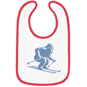 Discover Monkey Gorilla Chimpanzee Ski Silhouette Design Bibs