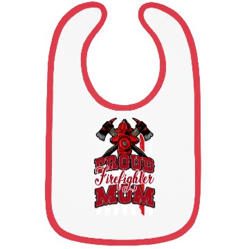 Discover Proud Firefighter Mom Bibs