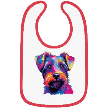 Discover Watercolor Colorful Tschechischer Terrier Bibs