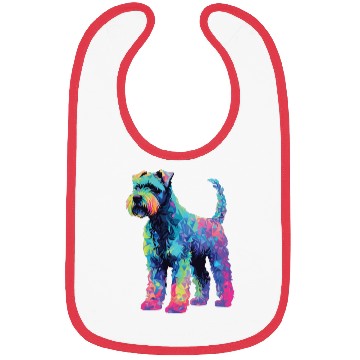 Discover Watercolor Colorful Kerry Blue Terrier Bibs