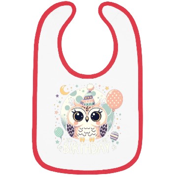 Discover Its My Birthday Sweet Birthday Owl Bibs
