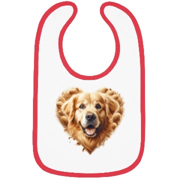 Discover Golden Heart for Golden Retriever Bibs