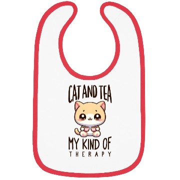 Discover Cats & Tea My Therapy Bibs