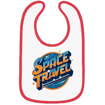 Discover space travel typography text with stars Bibs