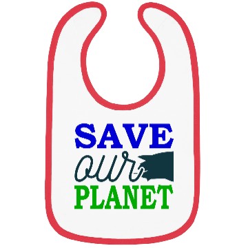 Discover Save Our Planet Earth Print Bibs