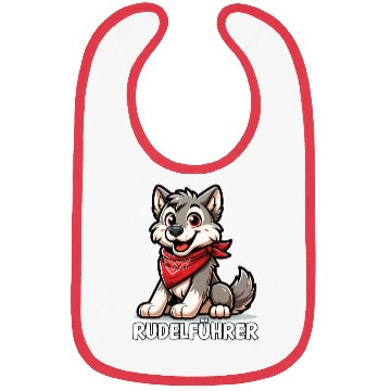 Discover Adorable Wolf Pup Leader Design Bibs