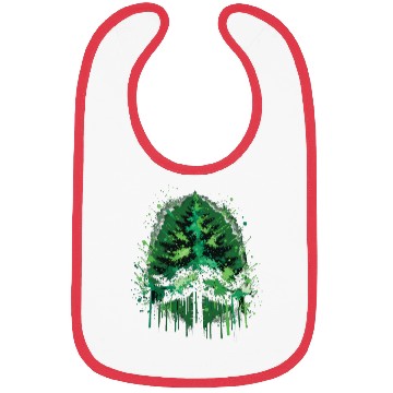 Discover Emerald Forest Drip Art Inspired Design Bibs