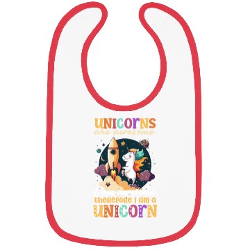 Discover Unicorn Awesome Therefore I'm Unicorn Bibs