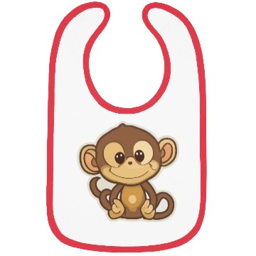 Discover Monkey cartoon animal Bibs