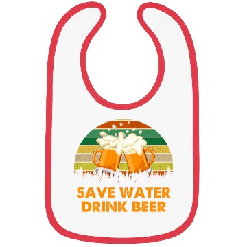 Discover Save Water Drink Beer Bibs