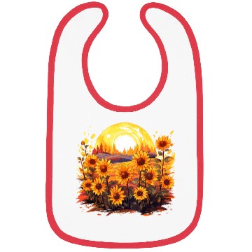 Discover Sunflower Bloom Floral Summer Nature for a Bibs