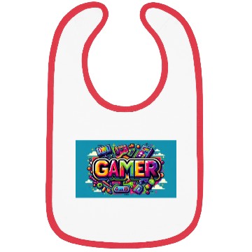 Discover Neon Arcade Retro Gamer Bibs