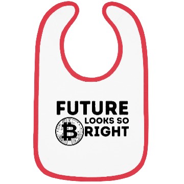 Discover Bitcoin - Future Looks So Bright - Black Font Bibs