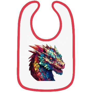 Discover Cerulean Coil: The Stained Glass Dragon Bibs