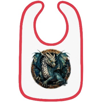 Discover Cerulean Coil: The Stained Glass Dragon Bibs