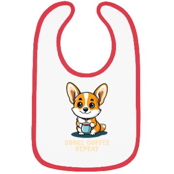 Discover Corgi Mom Dad Corgi Coffee Repeat Bibs