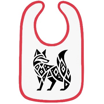 Discover Elegant Fox In T Tattoo Style Bibs